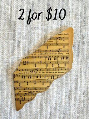 Vintage Style 2 inch Lullaby Sticker To My Mother Music Scrapbook Craft #27
